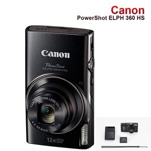 Canon ELPH 360 HS Compact Black Camera